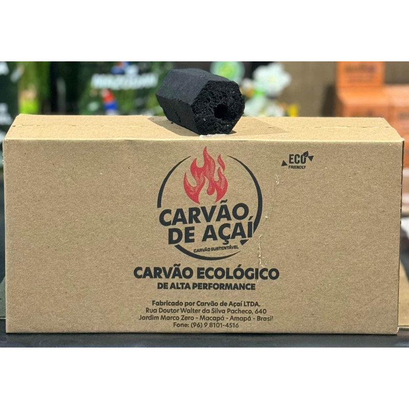 Carvão de Açaí Churrasco 3kg: Fogo Sustentável e Sabor Inigualável